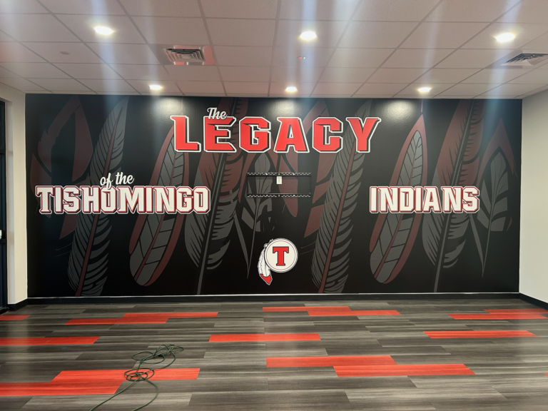 Legacy Wall Wrap Installation – Tishomingo High School